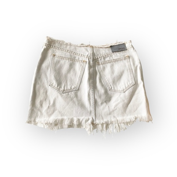 new LF Carmar  Nolan Ripped Destroy Waistband Mini Skirt  White Denim  2 26 S - Picture 8 of 16